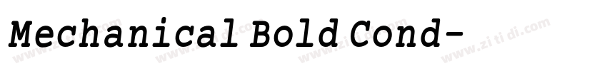 Mechanical Bold Cond字体转换